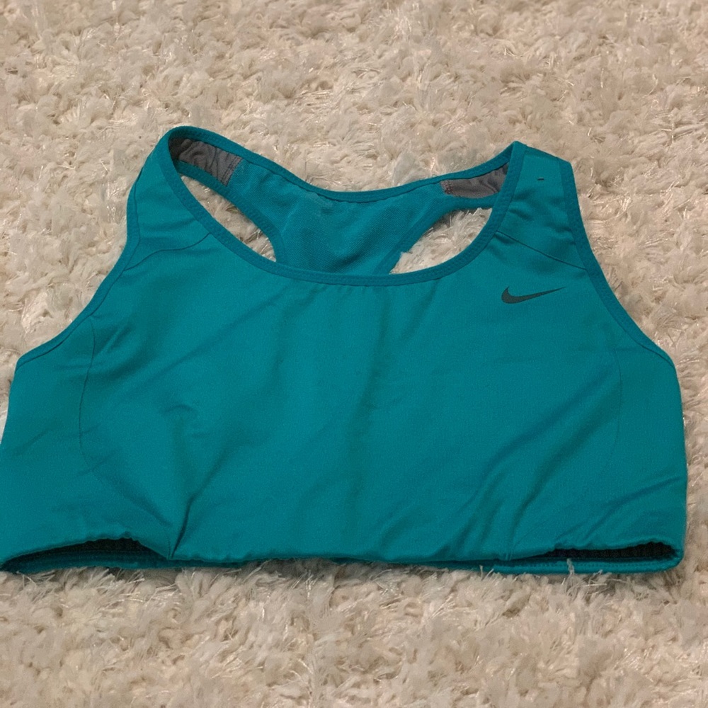 Nike High-Impact DriFit Sports Bra Teal Size M.